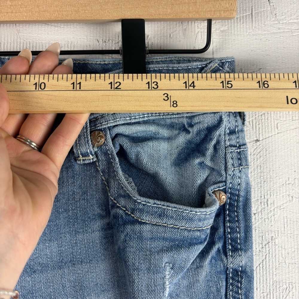 Vanity Y2K Low Rise Blue Distressed Jeans Fancy Pockets Premium Collection 29 - Picture 8 of 13
